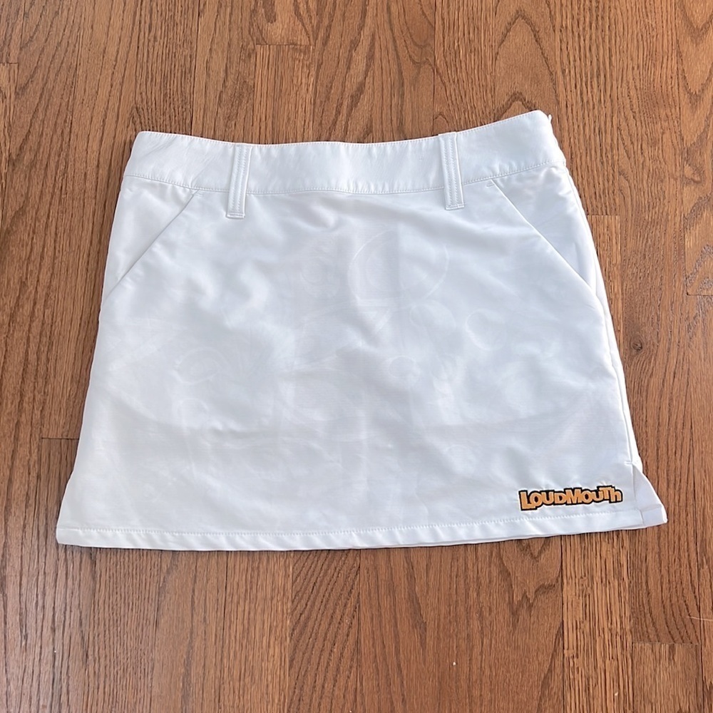 Loudmouth white golf skirt size L